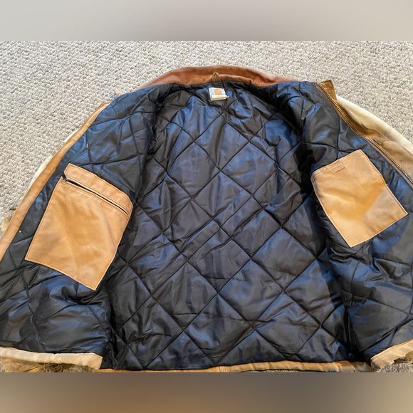 Carhartt Coat Mens LargeT Detroit Arctic Vintage Streetwear Quilted Duck Utility - Picture 4 of 5